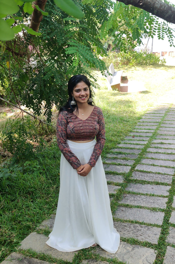 Crop top & umberalla skirt MPT247