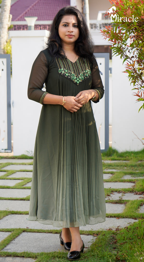 Double shade Georgette Kurti MHK360
