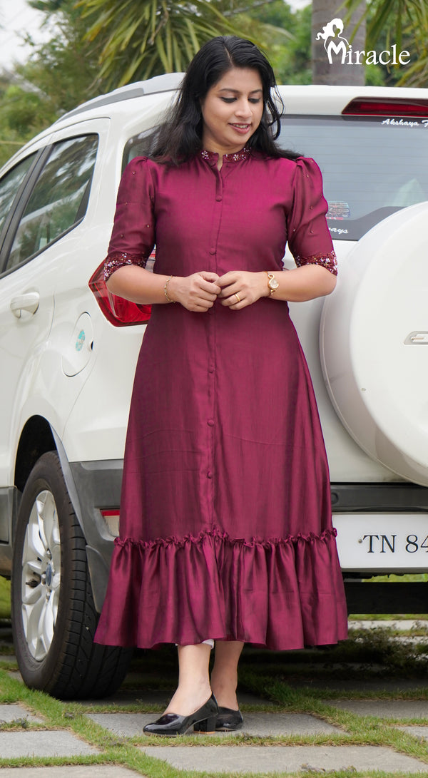 Semi Silk Frock MHK386