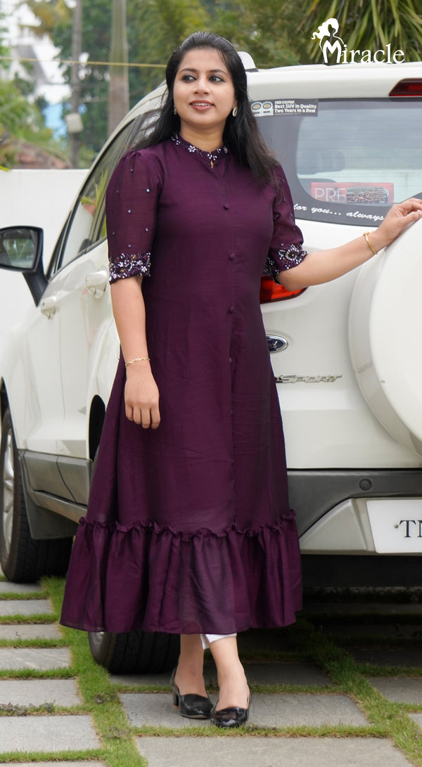 Semi Silk Frock MHK387