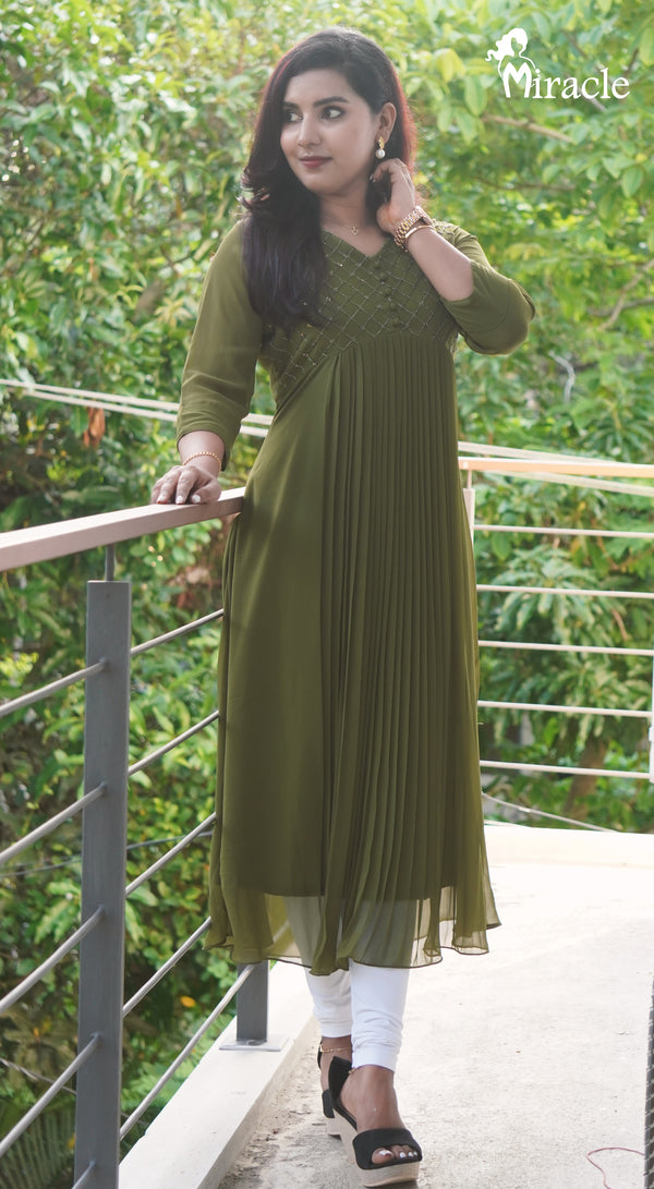 Nakan Green Colour Kurti MDK231