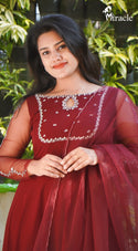 Maroon Party Wear Anarkali MAK391