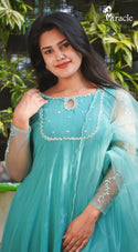 Sky Blue Party Wear Anarkali MAK390