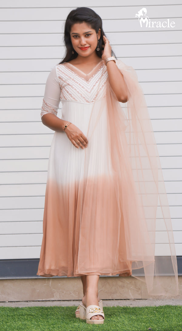 Party Wear Double Kurti Dress Double Layer Kurti Design Double