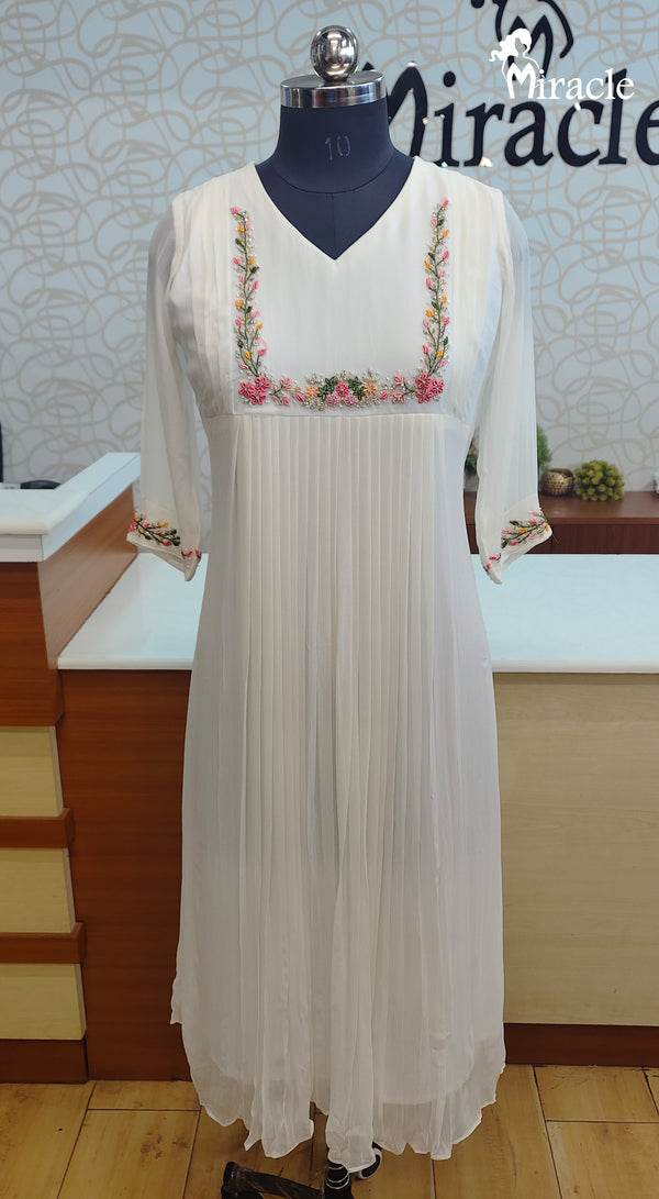 Hand Embroidery Designer Kurthi MHK445