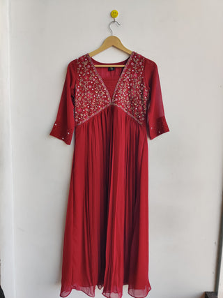 Hand Embroidery Georgette kurtis