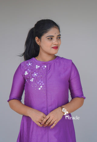 Badhri silk a line kurti MHK482