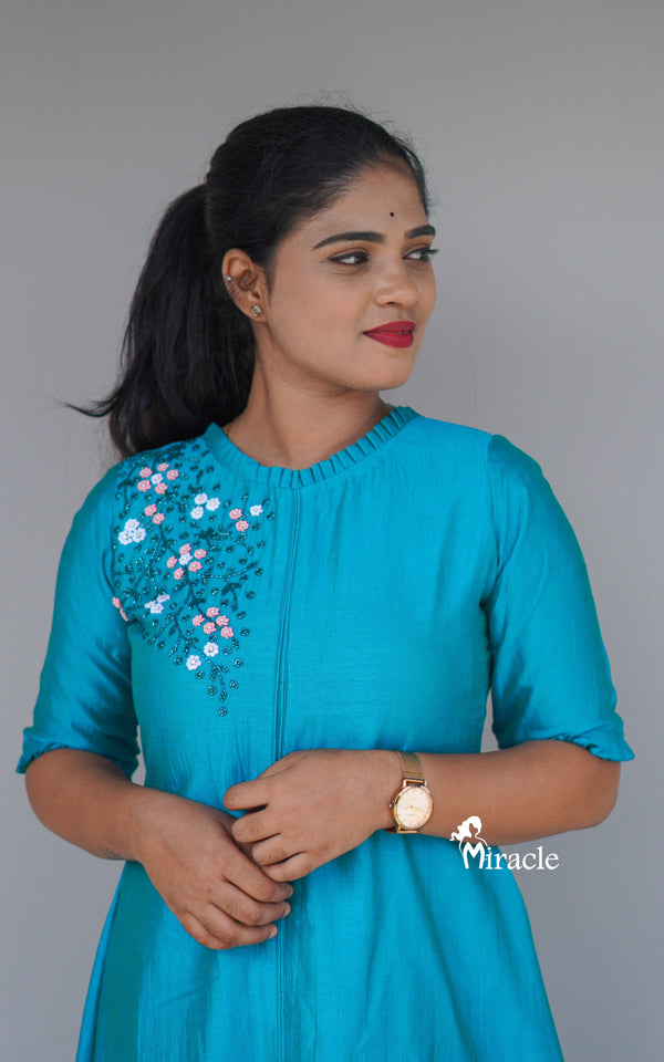 Badhri silk a line kurti MHK483