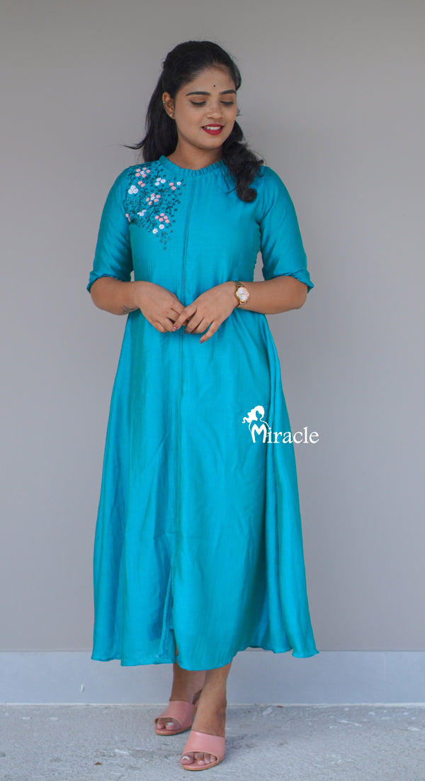 Badhri silk a line kurti MHK483