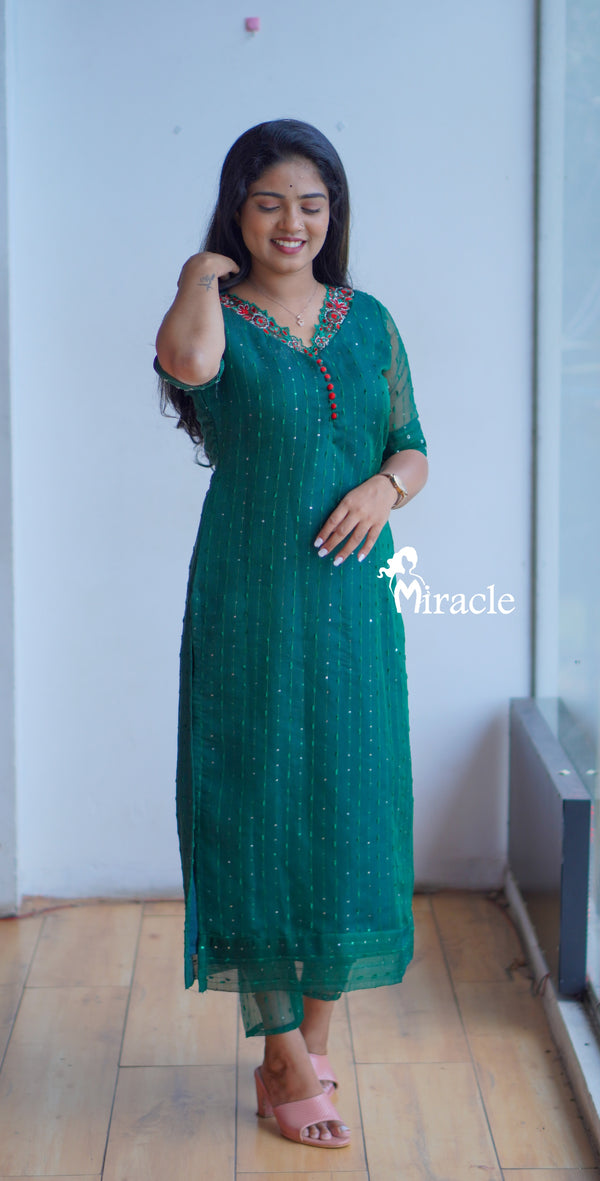 Slited kurti with bottom MXS2109