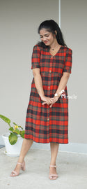 Cotton check fabric frocks MXS2132