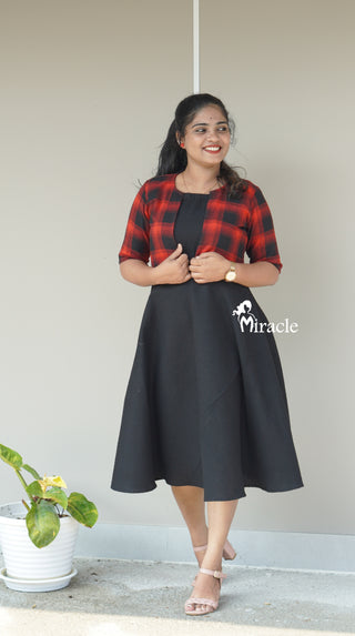 Cotton check fabric frocks MXS2133