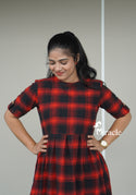 Cotton check fabric frocks MXS2130