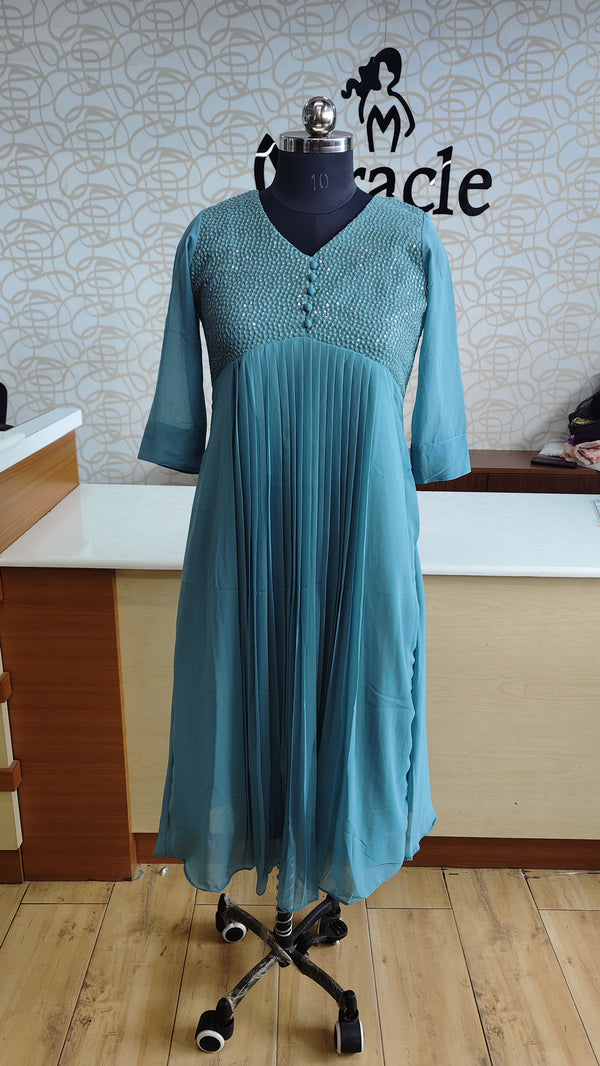 Pastel Blue  Designer Kurti MDK247