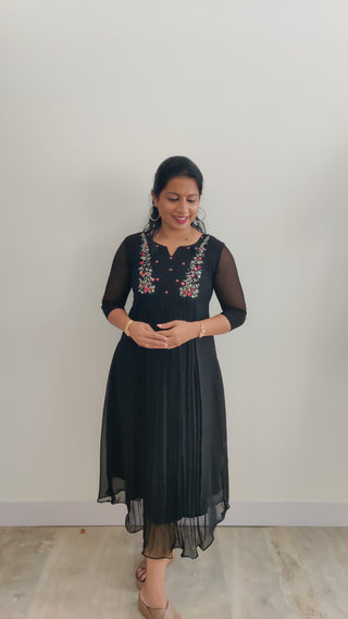 Hand Embroidery Georgette kurtis