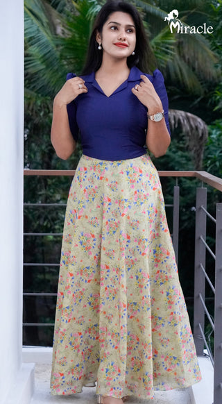 Buy Apanakah Halo Organic Cotton Crop Top With Long Skirt For Women –  APANAKAH