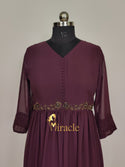 Dark Purple Designer Kurti - MHK105