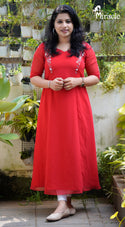 Red Kurti MCH117