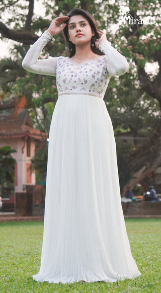 Silk Printed Ladies Designer Gown at Rs 749 in Surat | ID: 22787721473