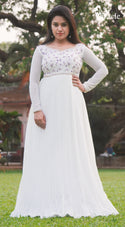 White Party Wear Gown MSG105