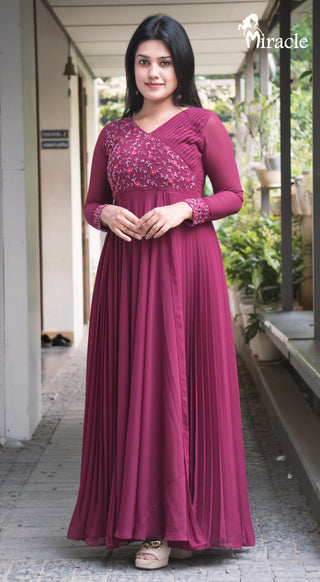 Ruby Pink Colour Gown MSG106