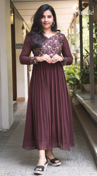 Brown Kurti MHK411