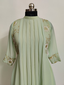 Pastel green georgette kurti