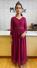 Purple Designer Kurti - MHK106