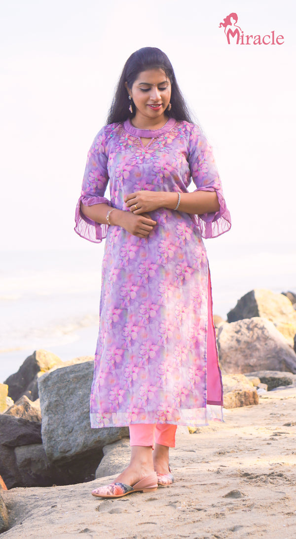 Organza Designer Kurti MHK317