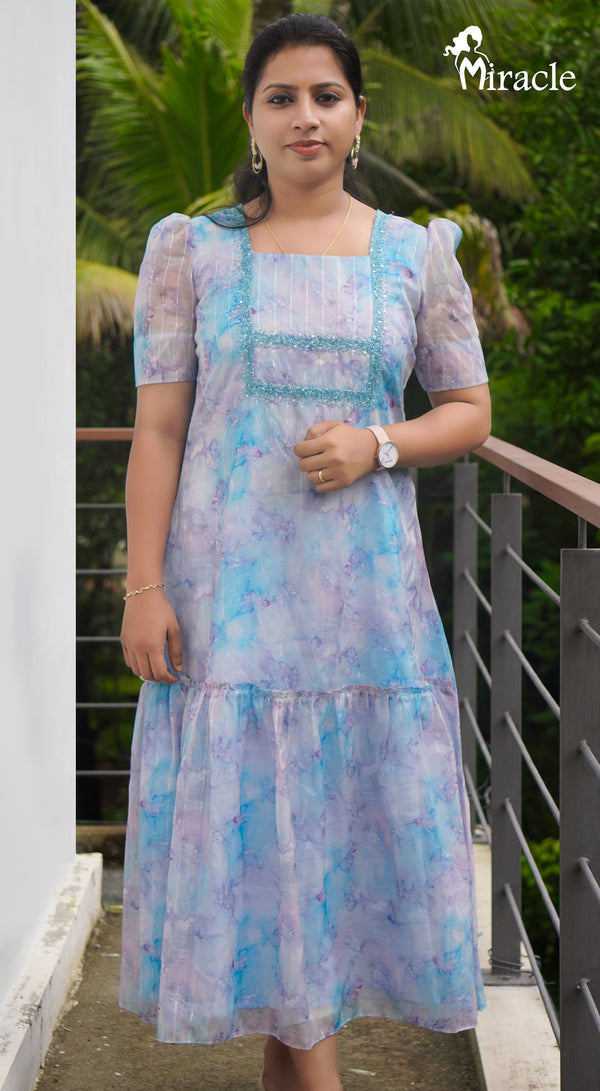 Organza Designer Kurti MHK322