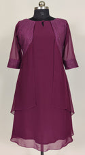 Purple Jacket Pattern Kurti