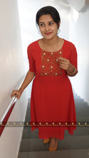 Budget Friendly Red Kurti MBK101