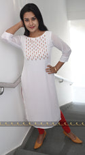 Budget Friendly White Kurti MBK105