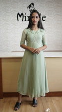 Pastel Green Georgette Kurti MHK140