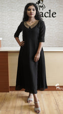 Black Georgette Designer Kurti MHK130