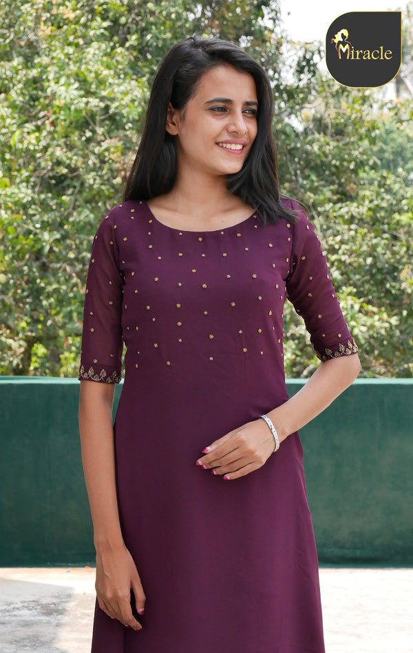 Purple Kurti MHK273