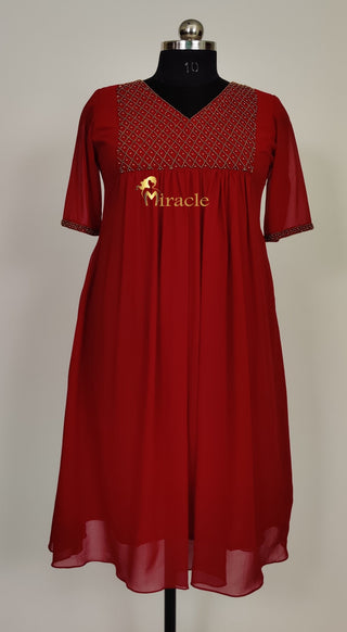 Maroon Designer Kurti MHK104