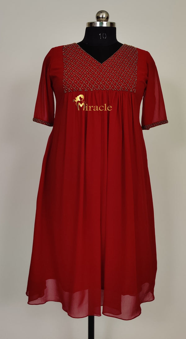 Maroon Designer Kurti MHK104