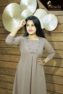 Sand Color Georgette Kurti MHK183