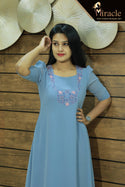 Calm Day Color Georgette Kurti MHK178