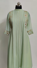 Pastel green georgette kurti