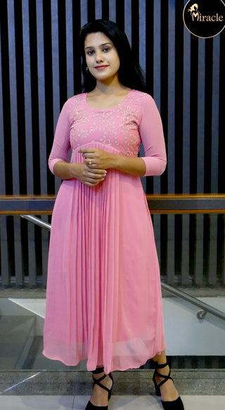 Pink Georgette Kurti MDK184