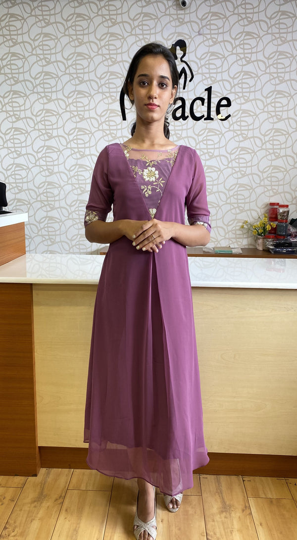 Budget Friendly Lilac Kurti MDK145