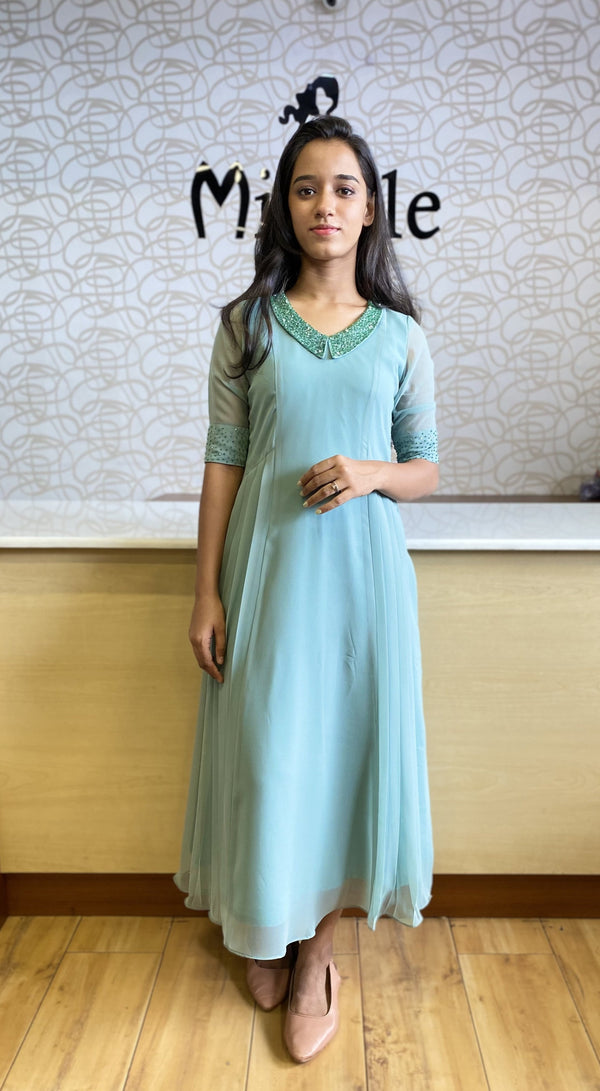 Pastel Green Designer Kurti MHK115