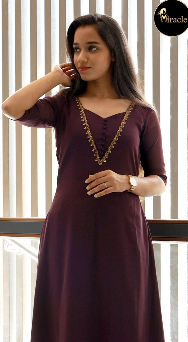 Purple Kurti MHK195