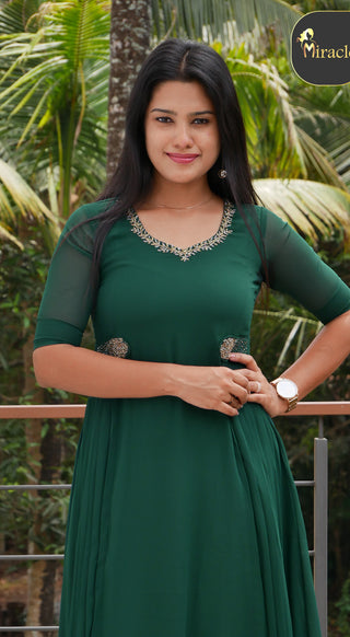 Green Designer Kurti - MHK280