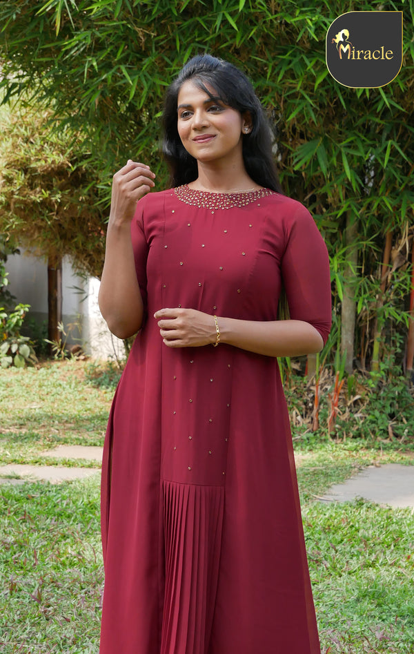 Maroon Kurti MHK224