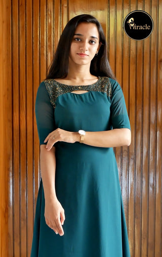 Dark Green Kurti MHK201