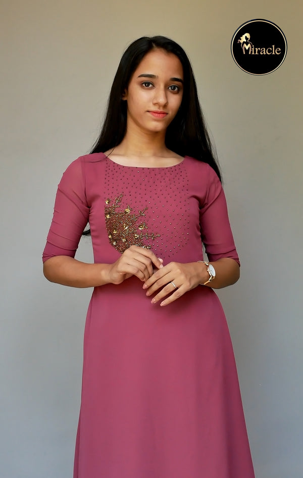 Onion Pink Kurti MHK205