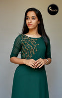 Bottle Green Kurti MHK207